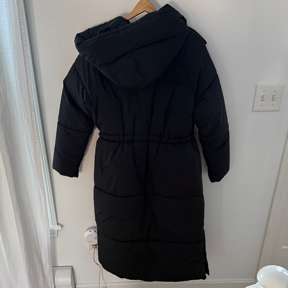 a new day EUC Women's Black duvet long Puffer Coat S - Picture 7 of 7